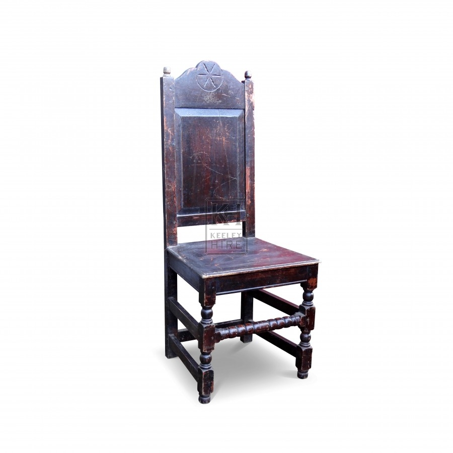 Dark wood polished chair