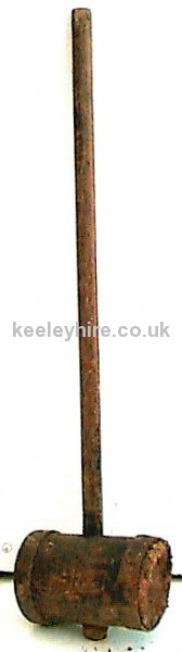 Long handle wood mallet
