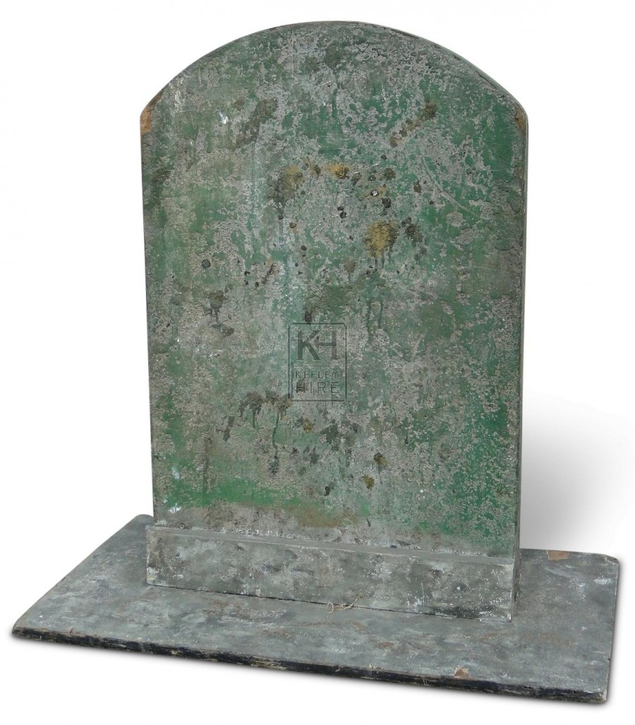 Aged Headstone with Green Lichen