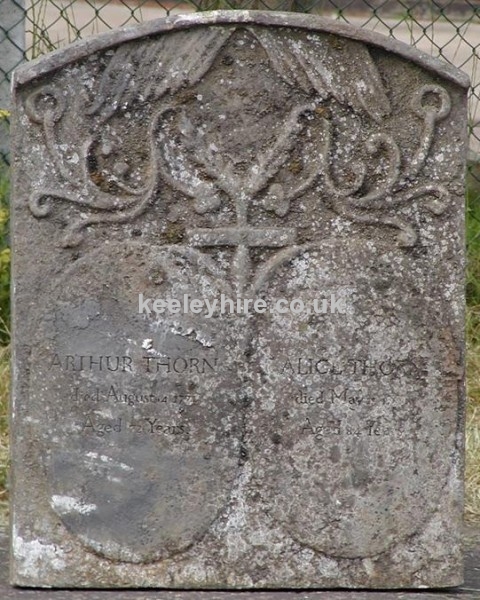 Gravestone for Arthur & Alice Thorn