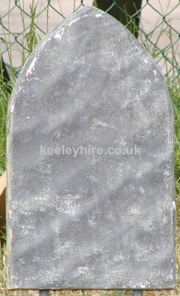 Plain pointed headstone