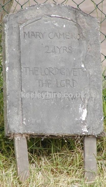 Gravestone for Mary Cameron
