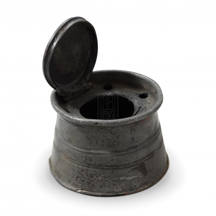 Pewter Inkwell