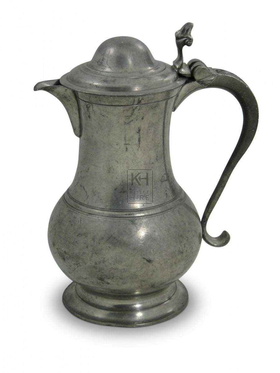 3 Pint Rounded Pewter Flagon