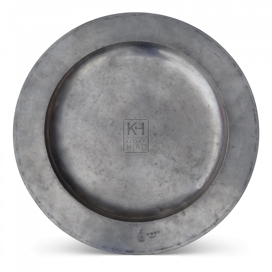 Large Pewter Meat Plate