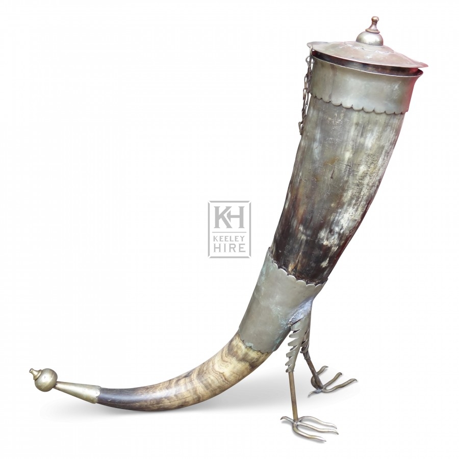 Large Horn Of Plenty With Silver Legs