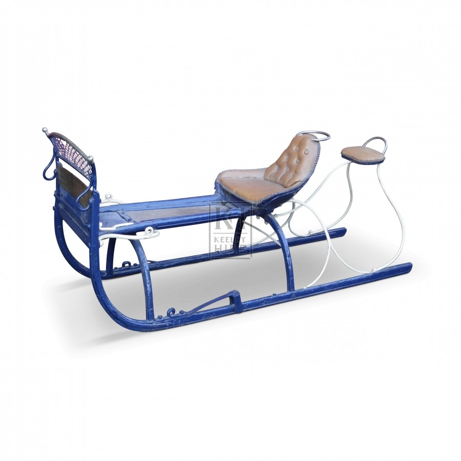 Small Blue Painted Sleigh