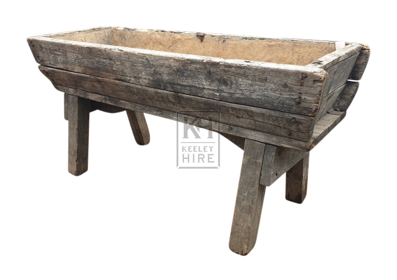 Large Tall Wood Water Trough #4