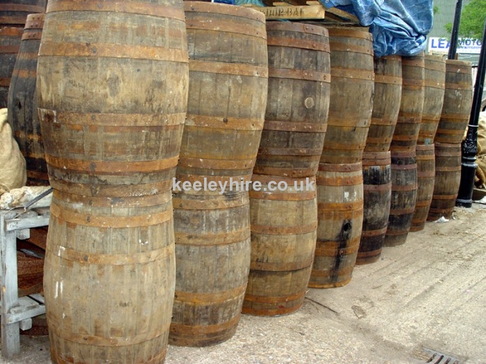 3ft Iron Bound Wood barrels