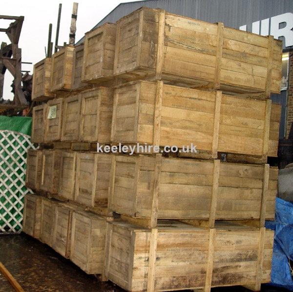 Large wood packing crate