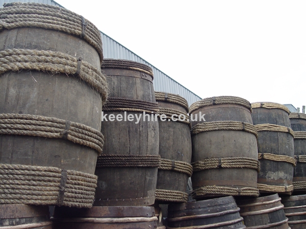 Wood 3ft Rope Bound Barrels