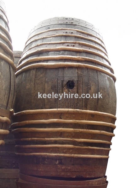 Large wood barrel
