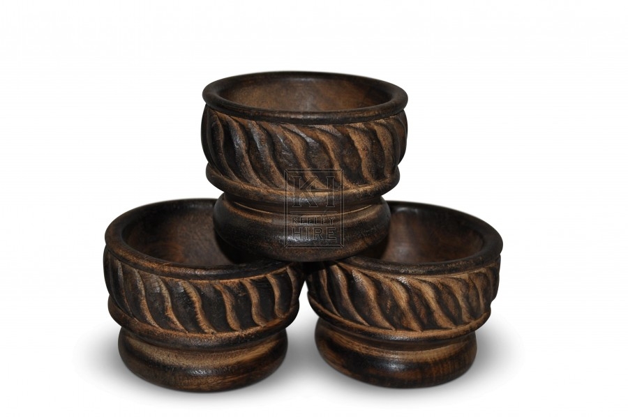 Small Carved Wood Bowls