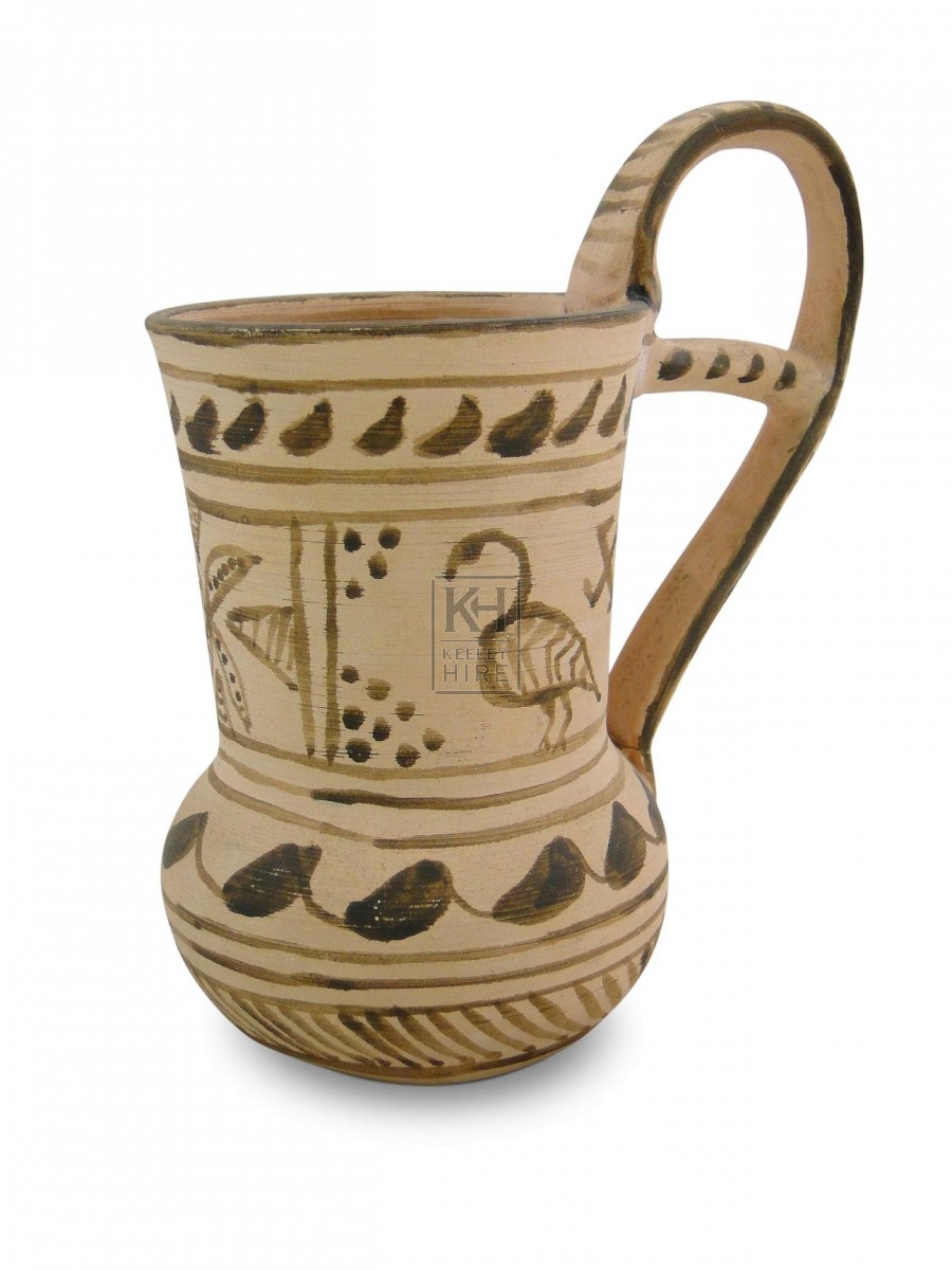 Greek Pottery Tall Tankard