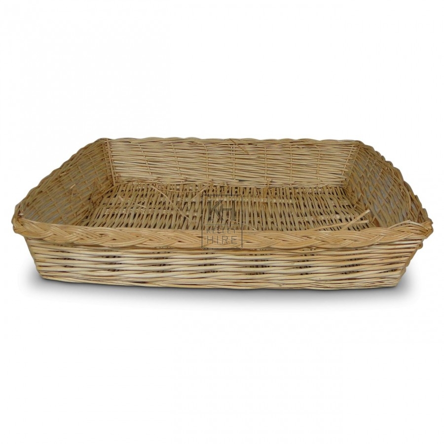 Assorted Shallow Wicker Display Baskets