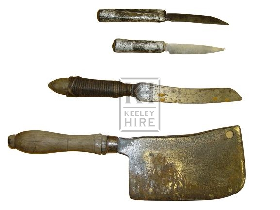 Selection of knives & cleavers
