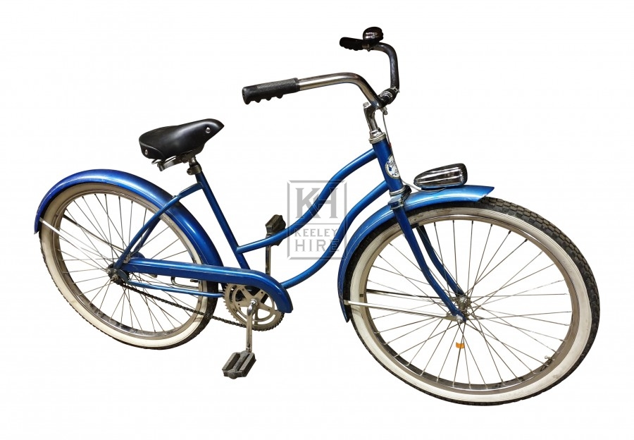 Blue US Bicycle With Mudguards