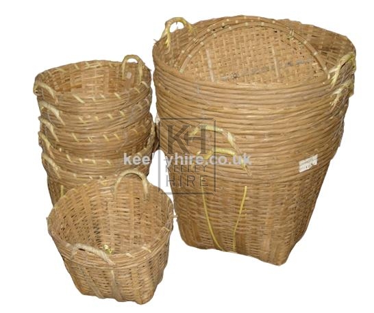 Woven bamboo baskets
