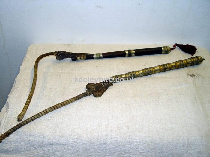 unknown Ornate leather whips