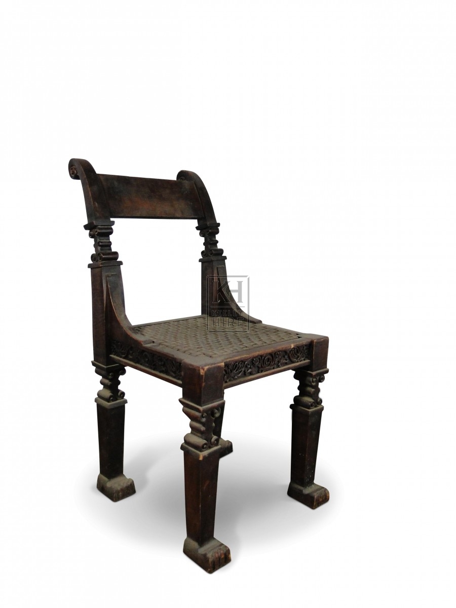 Dark Wood Carved Chair