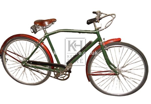 1960s Mans red/green bicycle