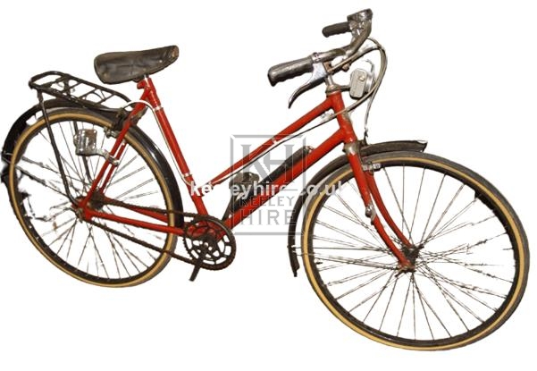1960s ladies red bicycle