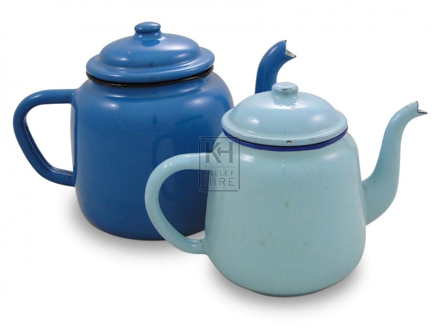 Enamel Teapots - Blue