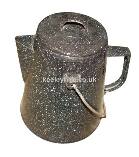 Grey speckled jug with lid