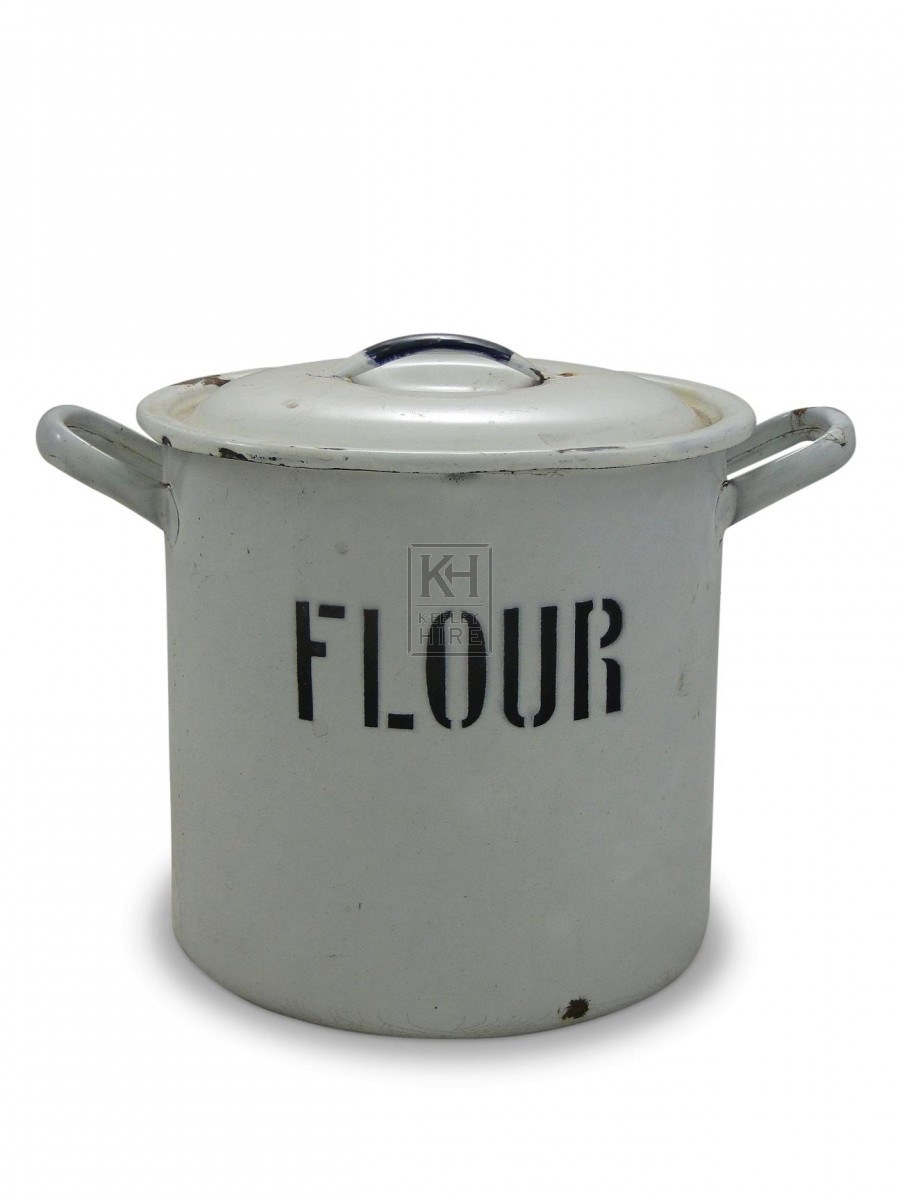 Enamel Flour Tin