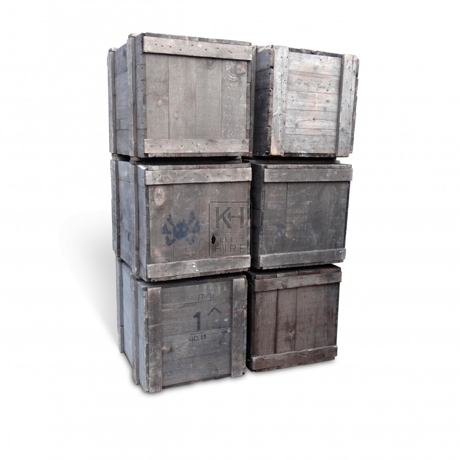 Wood packing crates