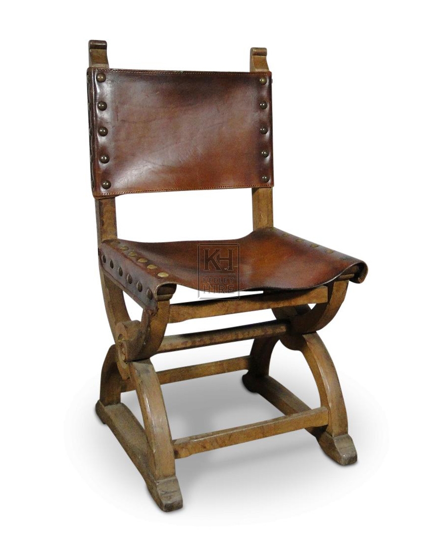 Leather X-frame Chair