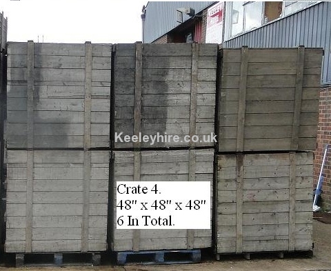 Large wood packing crates