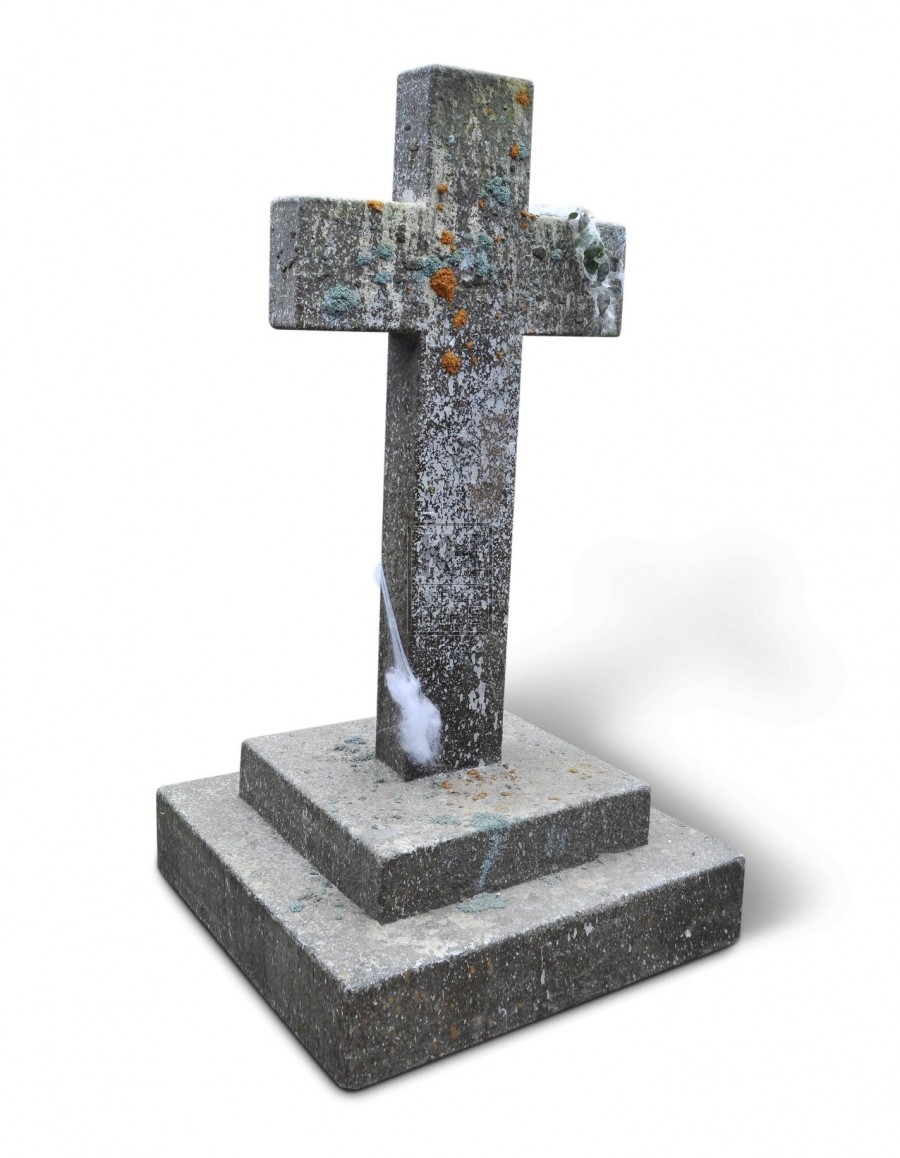 Gravestone - Stone Cross on Plinth
