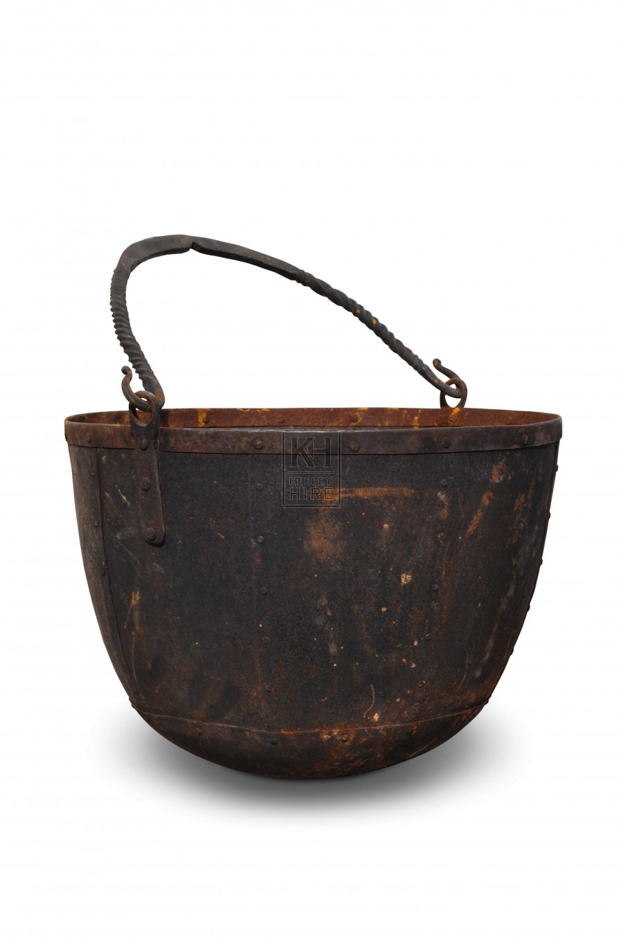 Large Rivetted Iron Cooking Pot
