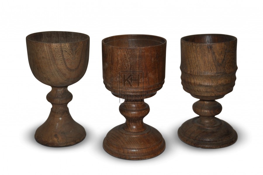 Assorted Wooden Goblets