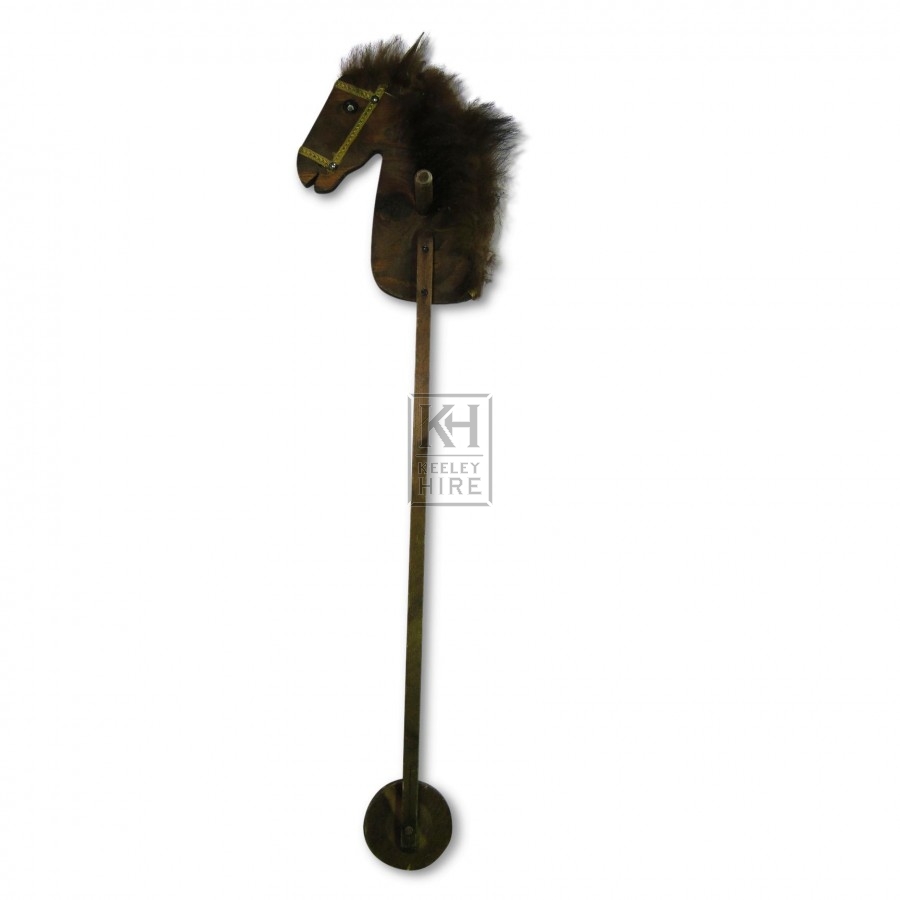 Wooden Hobby Horse with fluffy mane