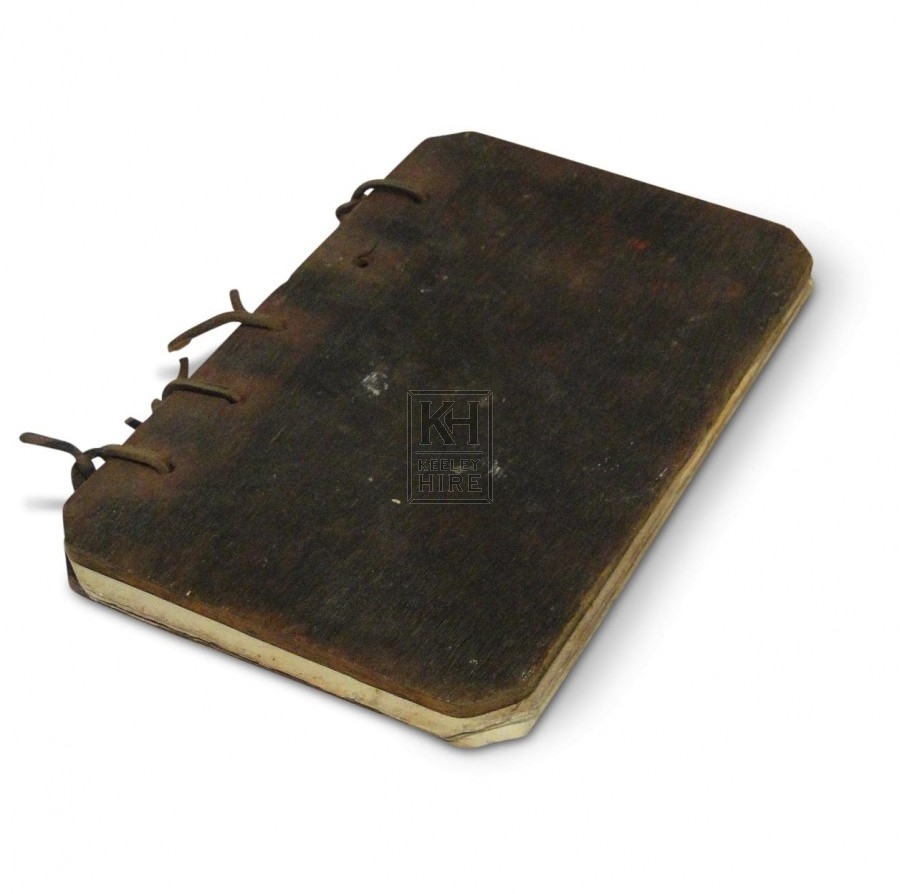 Book with Rounded Wooden Covers