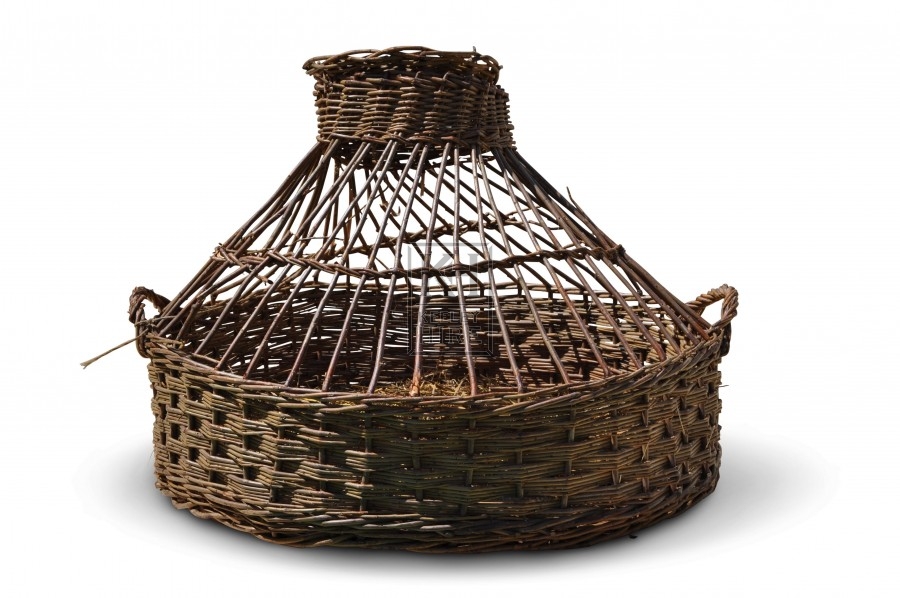 Large Woven Wicker Cage
