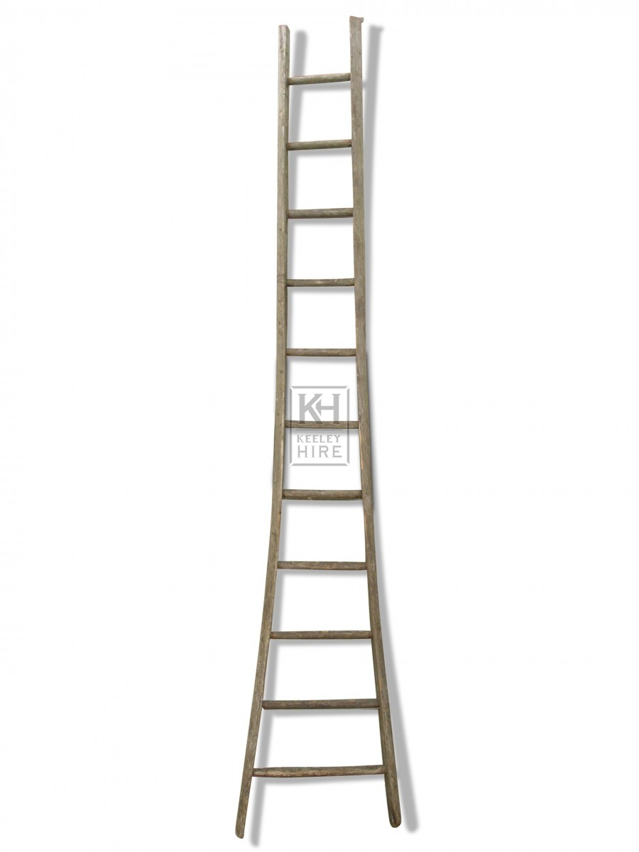 Wood Ladder with flared base