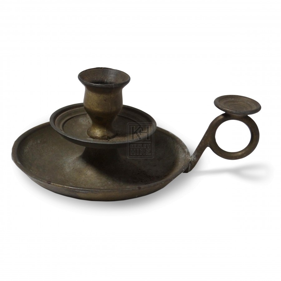 Brass Candleholder with Thumbplate