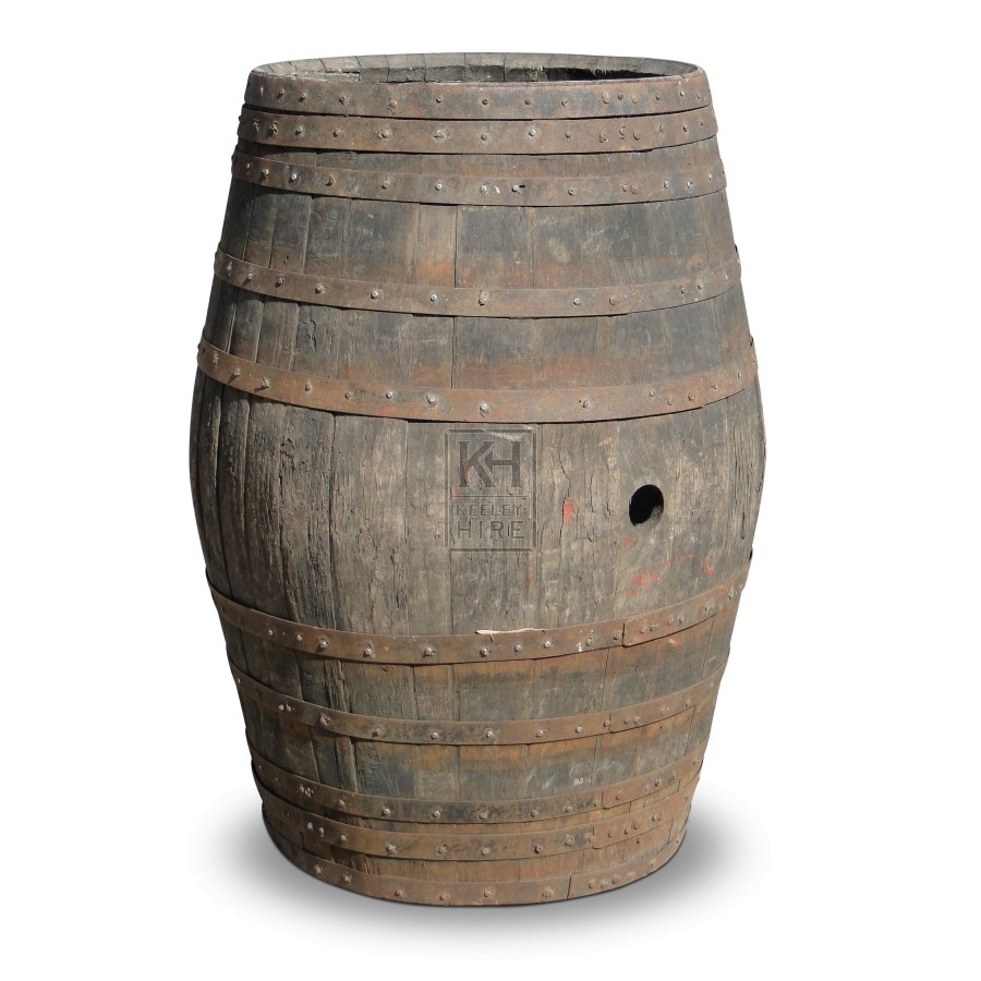 Barrel with Studded Iron Bands