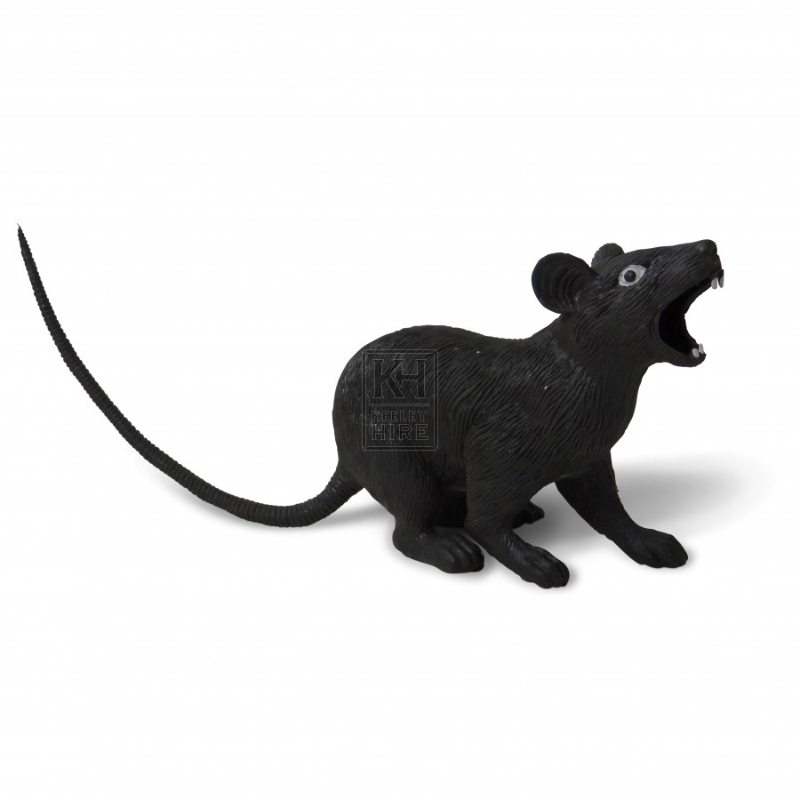 Small Black Rubber Rat