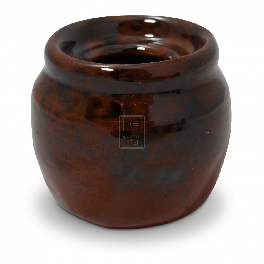 Small Ceramic Ink Pot with Rim