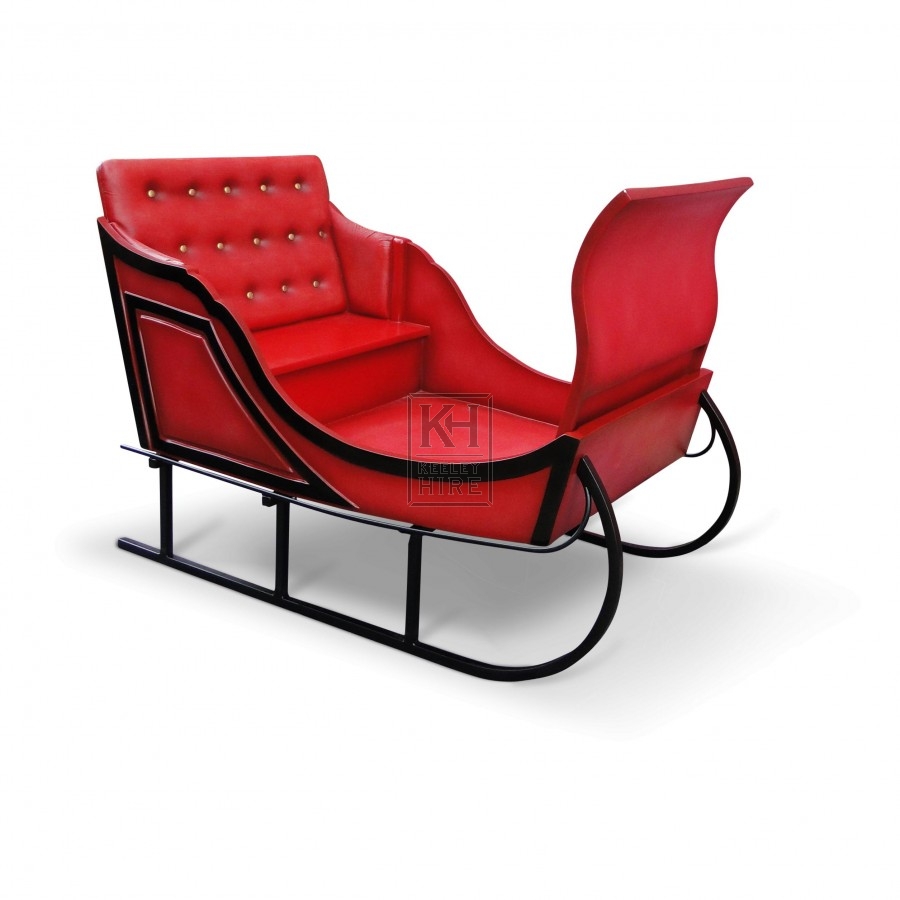 Red Resin Prop Sleigh