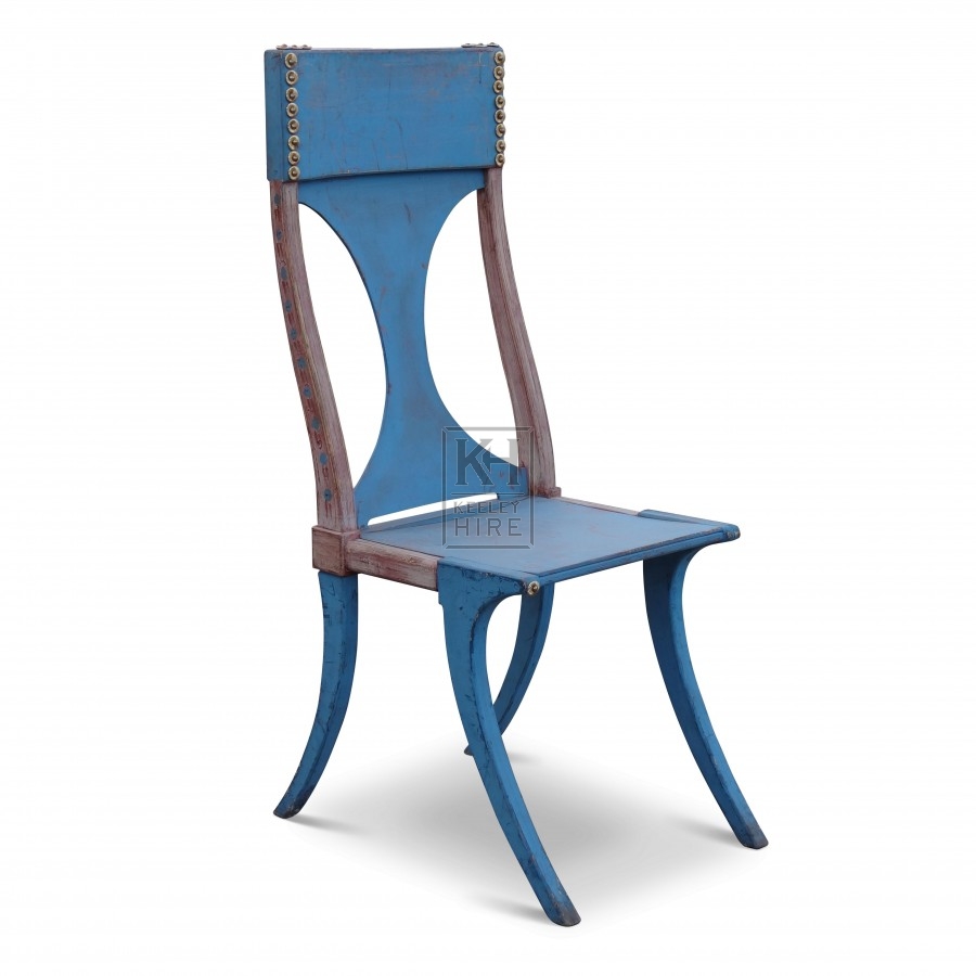 Tall Blue Shaped Chair