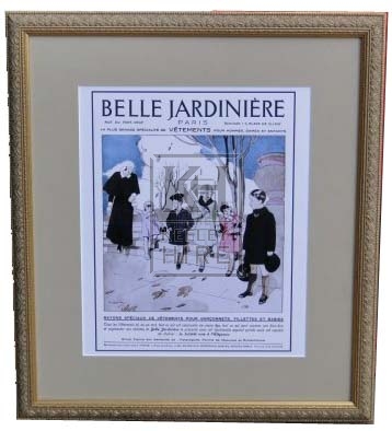 Framed French Fashion Plate #1