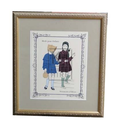 Framed French Fashion Plate #2