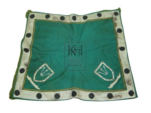 Green Saddle Blanket with Shield Icon