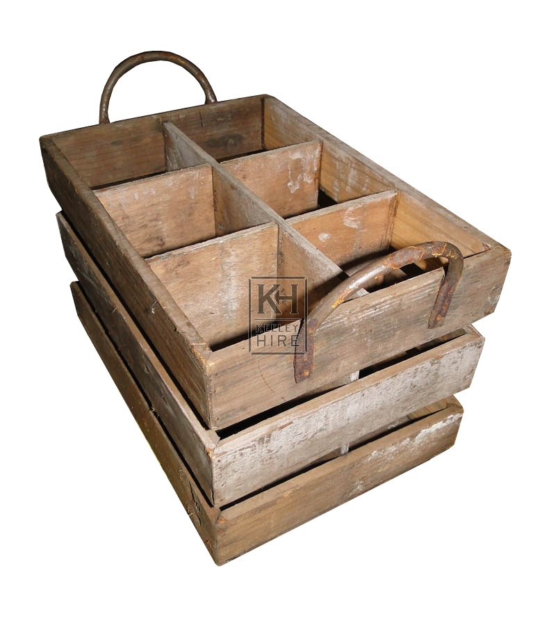 Wood bottle crate