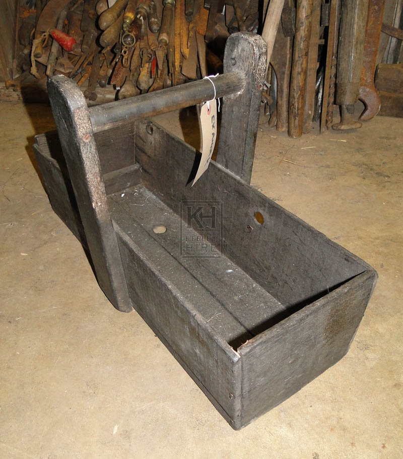 Simple wood tool box - dark